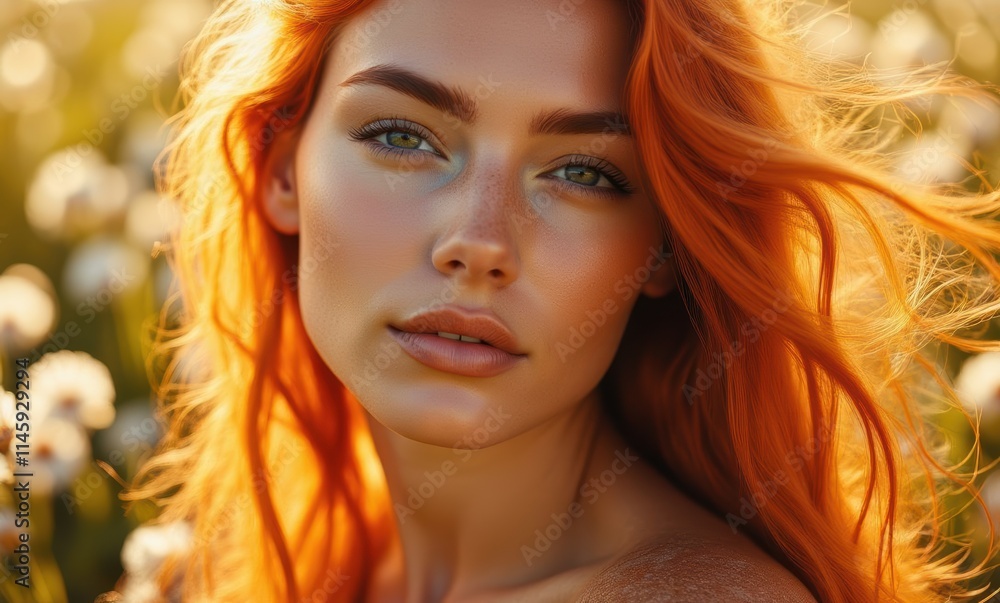 Gorgeous woman with vibrant orange hair Gorgeous woman with vibrant orange hair