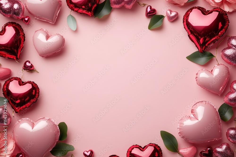 A vibrant circle of hearts and blossoms radiates love, celebrating the essence of Valentine's Day with joyful colors and romantic charm. A vibrant circle of hearts and blossoms radiates love, celebrating the essence of Valentine's Day with joyful colors and romantic charm.