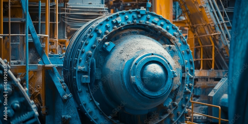 Blue ball mill effectively grinds mineral materials in a factory setting, showcasing the efficiency of a blue ball mill for processing various mineral substances in close up view. Blue ball mill effectively grinds mineral materials in a factory setting, showcasing the efficiency of a blue ball mill for processing various mineral substances in close up view.