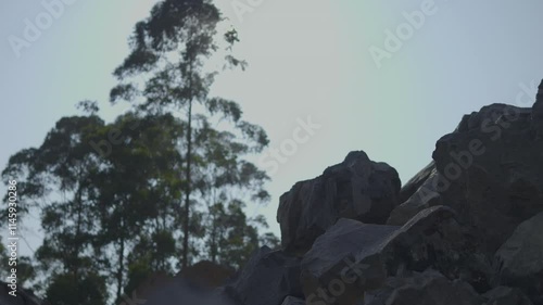 Men working in mining, extracting raw materials