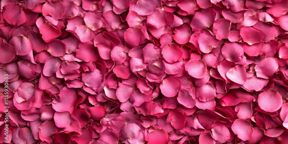 Obraz premium Vibrant pink rose petals displayed in a market setting, showcasing beautiful and natural rose petals against a colorful background texture that enhances their appeal.