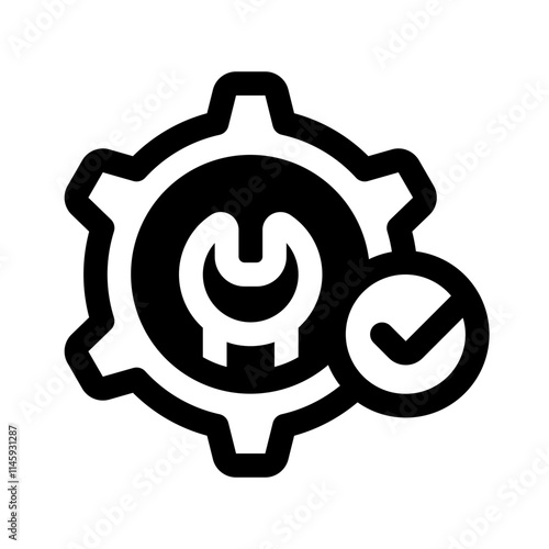 Maintenance Glyph Icon. Single icon, glyph vector icon