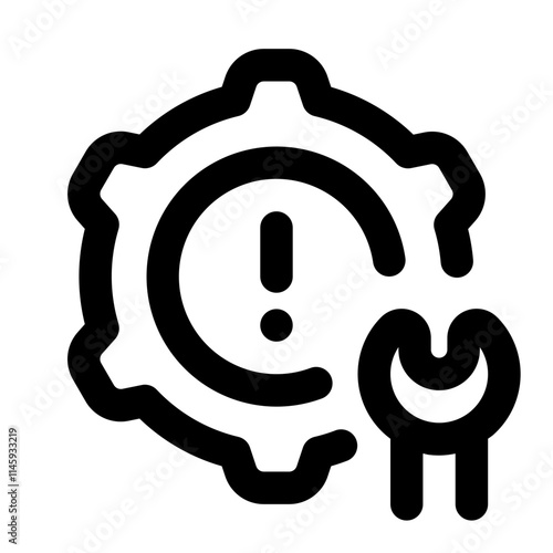 Troubleshoot Simple Line Icon. Single icon, line vector icon