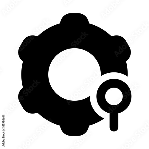 Inspection Simple Glyph Icon. Single icon, glyph vector icon