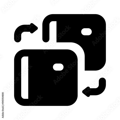 Replacement Simple Glyph Icon. Single icon, glyph vector icon