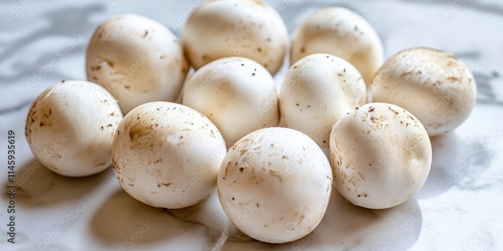Button mushrooms, also known as compost mushrooms or champignons, are spherical food mushrooms that display a pure white, cream, or light brown hue. These button mushrooms are versatile in culinary Button mushrooms, also known as compost mushrooms or champignons, are spherical food mushrooms that display a pure white, cream, or light brown hue. These button mushrooms are versatile in culinary