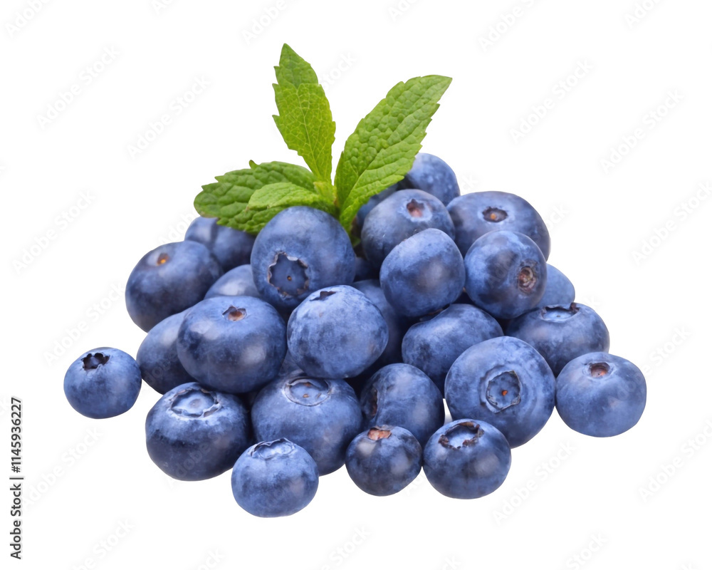 Fototapeta premium Blueberry fruit png clipart, healthy food on transparent background 