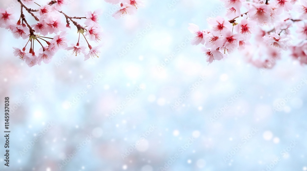Delicate cherry blossoms against a soft, dreamy background.