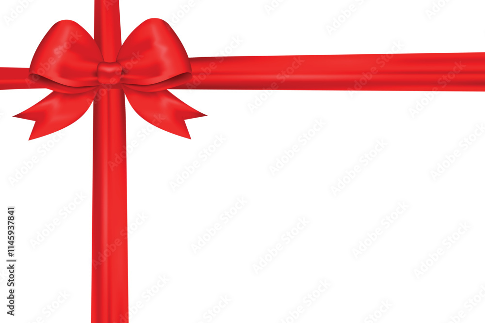 Vector realistic 3D image of a bow. Concept of a gift and surprise for holidays. Birthday, Valentine's Day, etc. Element for your design Vector realistic 3D image of a bow. Concept of a gift and surprise for holidays. Birthday, Valentine's Day, etc. Element for your design
