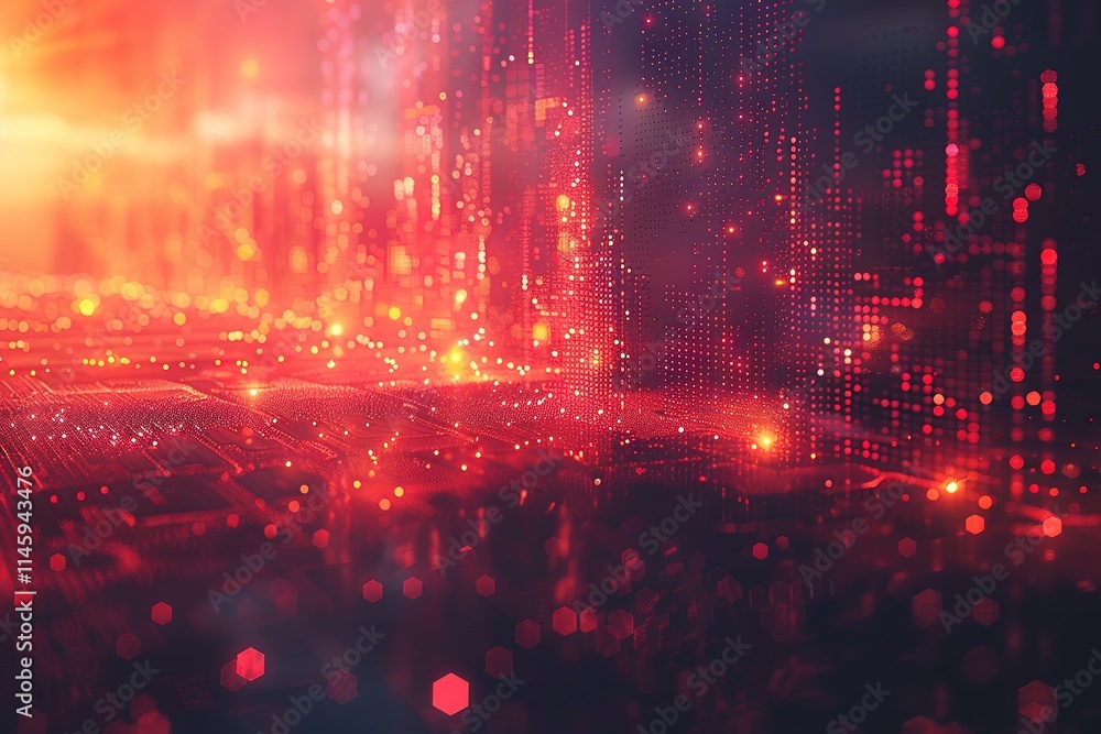 Fototapeta premium abstract gradients embedded digital textures free space text futuristic background technology