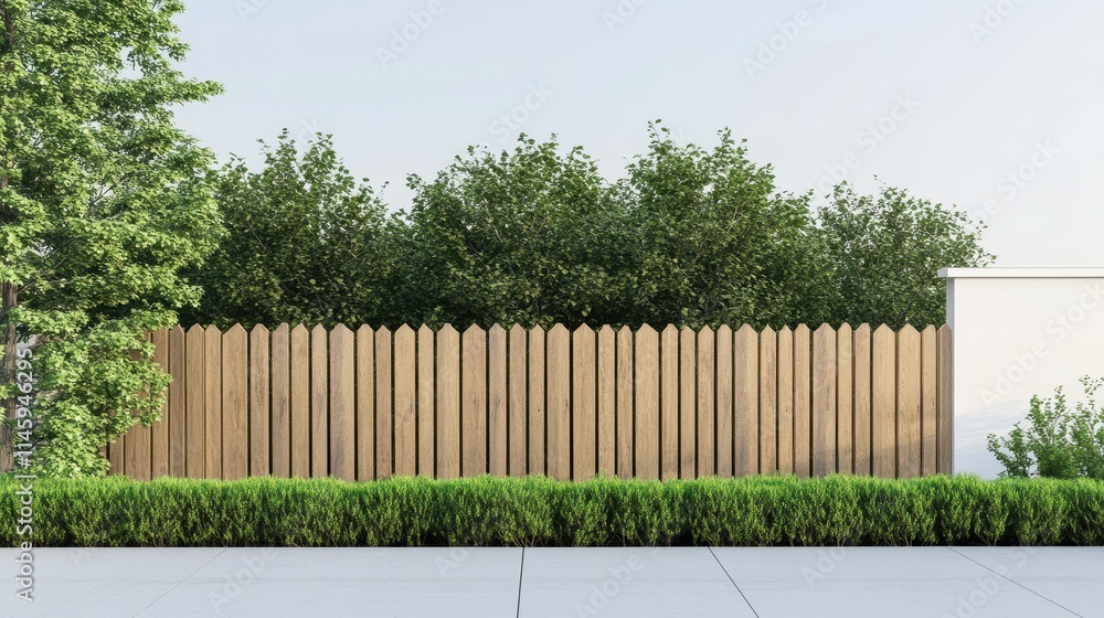 Simple Elegant Wooden Fence Design in Natural Setting Simple Elegant Wooden Fence Design in Natural Setting