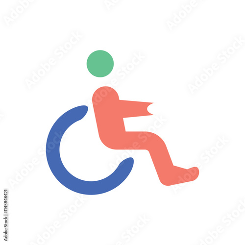 Accessible icon. Simple style accessible social responsibility poster background symbol. brand logo design element. Accessible t-shirt printing. Vector for sticker.