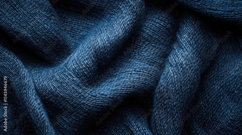 Dark Blue Fabric Close Up Dark Blue Fabric Close Up