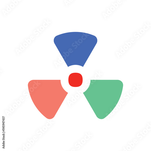 Radiation icon. Simple style radiation danger poster background symbol. brand logo design element. Radiation t-shirt printing. Vector for sticker.