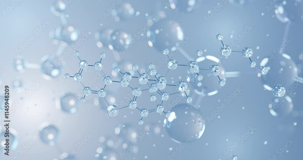 Zuclopenthixol, rotating 3D model of typical antipsychotic, seamless looped video Zuclopenthixol, rotating 3D model of typical antipsychotic, seamless looped video