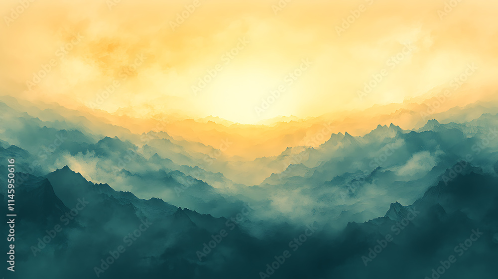 Obraz premium Golden Hour Mountain Majesty 