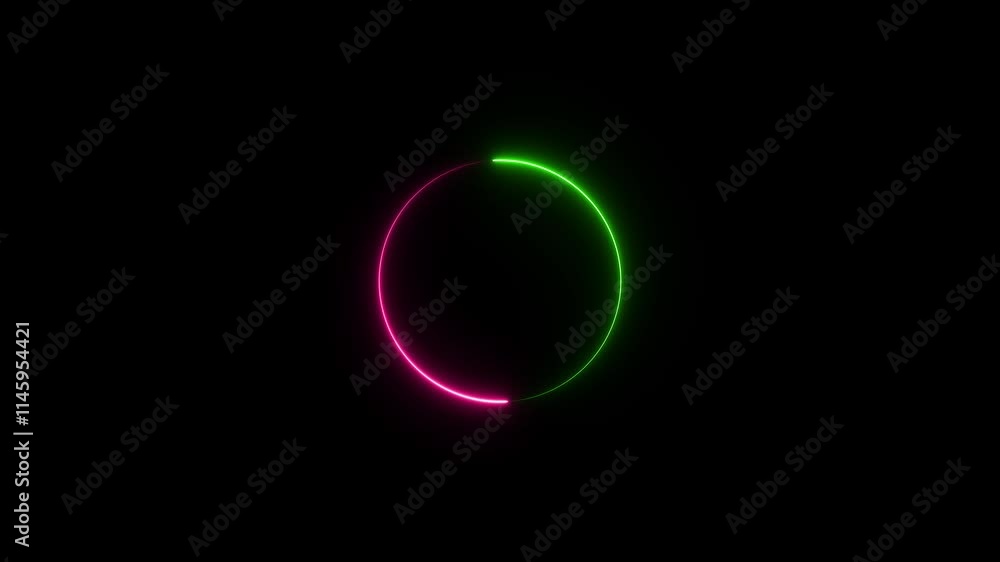 Abstract beautiful neon circle loading icon animation background 4k video. Glowing neon circle background Abstract beautiful neon circle loading icon animation background 4k video. Glowing neon circle background