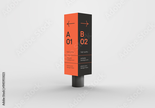 Signage Mockup for Advertising and Branding with Editable Background – High-Quality Design Template, AI-Generated