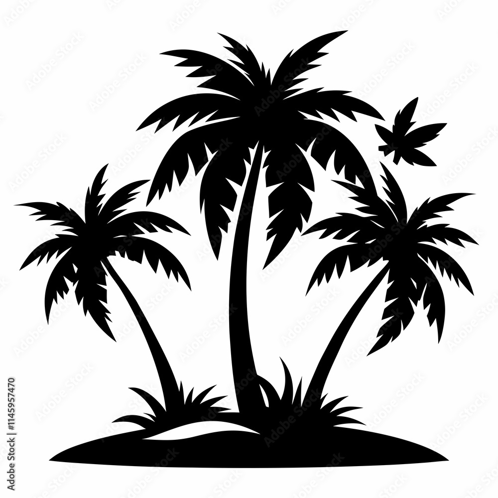 Fototapeta premium palm trees silhouettes