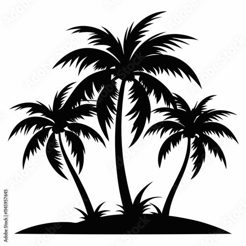 palm trees silhouettes