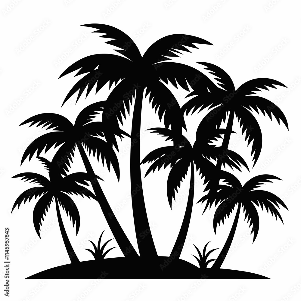 Fototapeta premium palm trees silhouettes