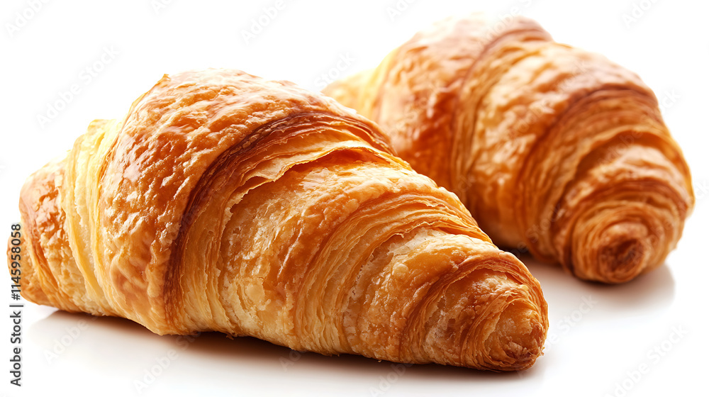 close up of croissant isolated with white background close up of croissant isolated with white background