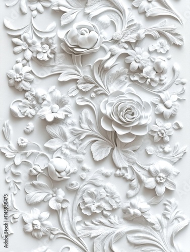 Flower Design Wall Close Up