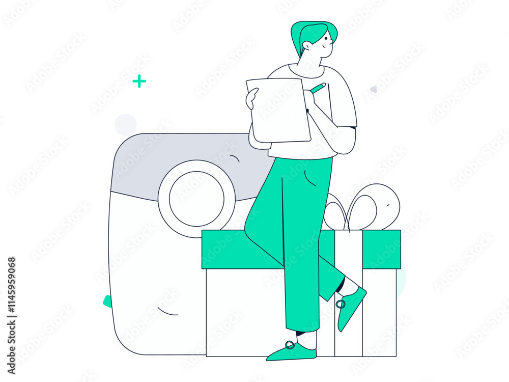 Use red envelopes to attract new customers and promote activity. Flat vector character concept illustration
Use red envelopes to attract new customers and promote activity. Flat vector character concept illustration