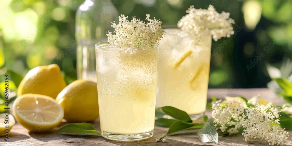 Refreshing elderflower lemonade made from blooming elderflower, perfect for a sunny day. Enjoy the delightful taste of this elderflower lemonade, ideal for any gathering or picnic. Refreshing elderflower lemonade made from blooming elderflower, perfect for a sunny day. Enjoy the delightful taste of this elderflower lemonade, ideal for any gathering or picnic.