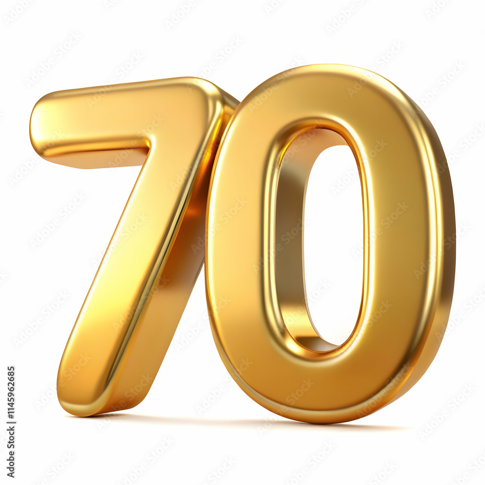 70 seventy number golden metallic jublee or-year 70 seventy number golden metallic jublee or-year