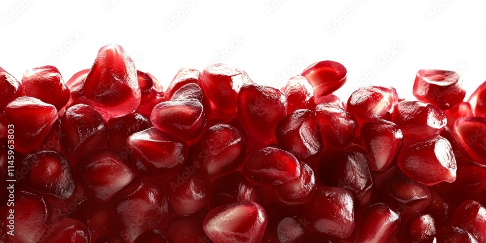 Pomegranate seed featured in an isolated composition against a white background, showcasing the vibrant color and texture of the pomegranate seed in detail. Perfect for fresh fruit imagery. Pomegranate seed featured in an isolated composition against a white background, showcasing the vibrant color and texture of the pomegranate seed in detail. Perfect for fresh fruit imagery.
