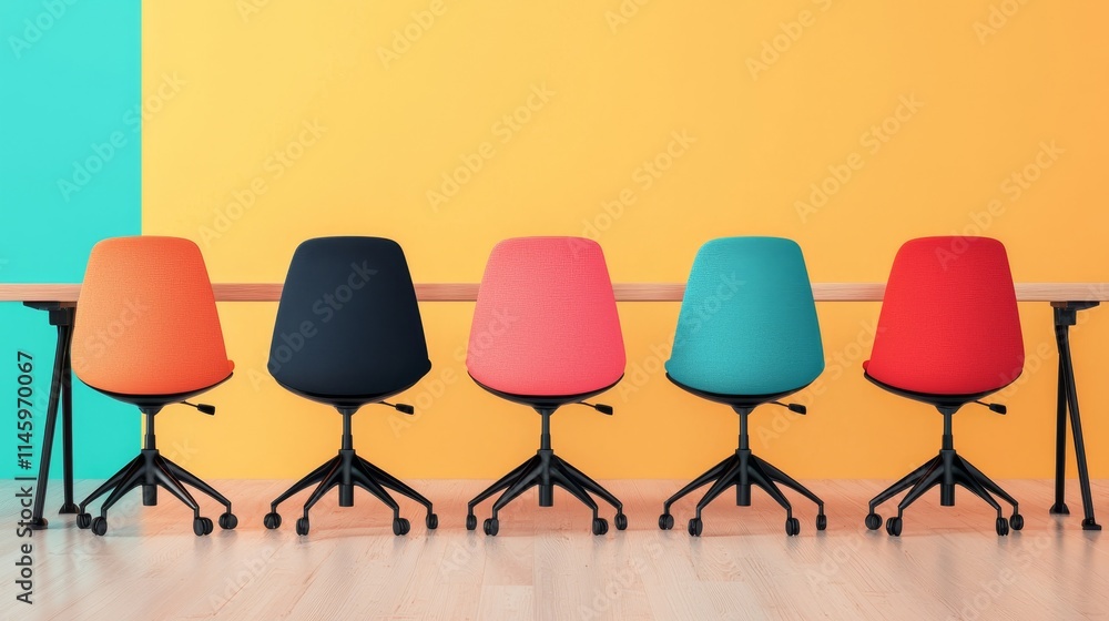 Obraz premium Ergonomic Chair Adjustment Tips for Workplace Comfort - Flat Design Illustration