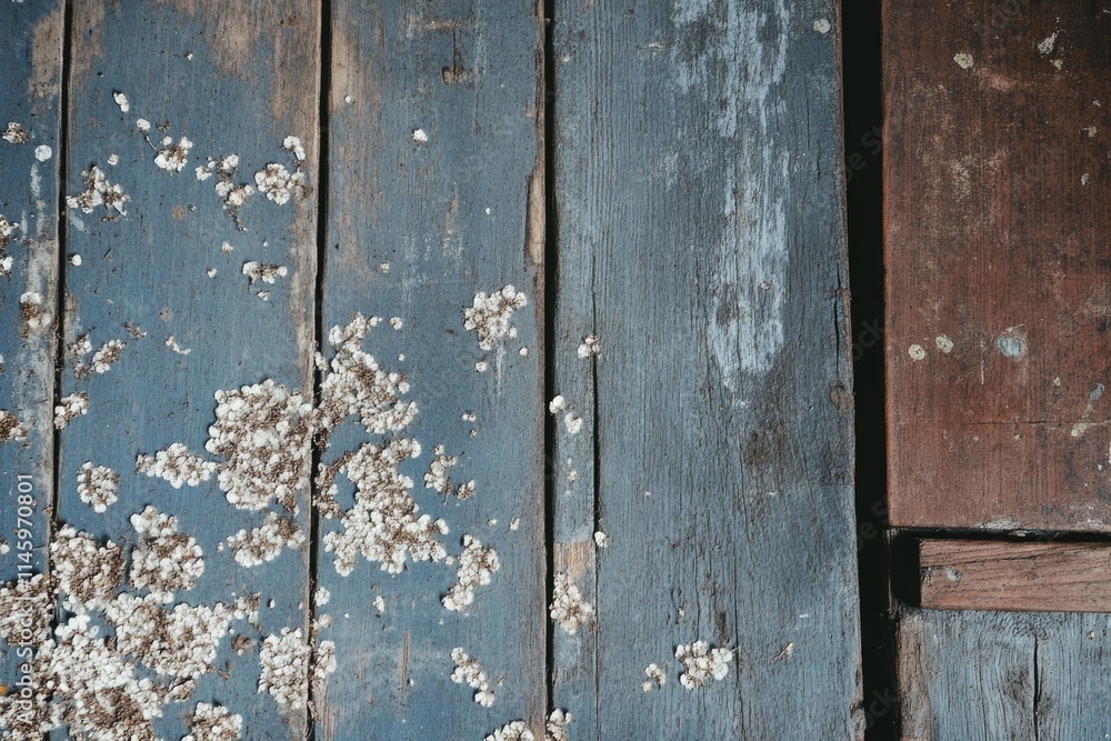 A close-up shot of a wooden floor with peeling paint, great for interior design and DIY projects A close-up shot of a wooden floor with peeling paint, great for interior design and DIY projects