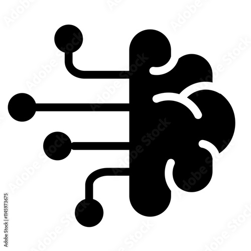 Brain controlled Solid Icon