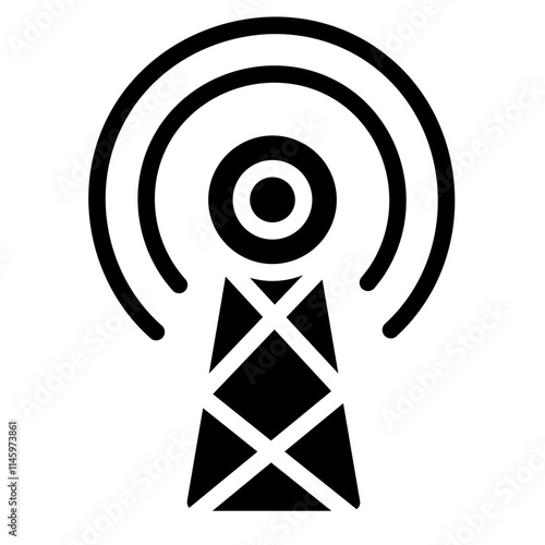 Broadcast Solid Icon