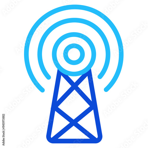 Broadcast Duoline Icon