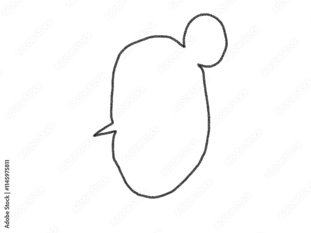 hand drawn illustration of a hand bubble speech hand drawn illustration of a hand bubble speech