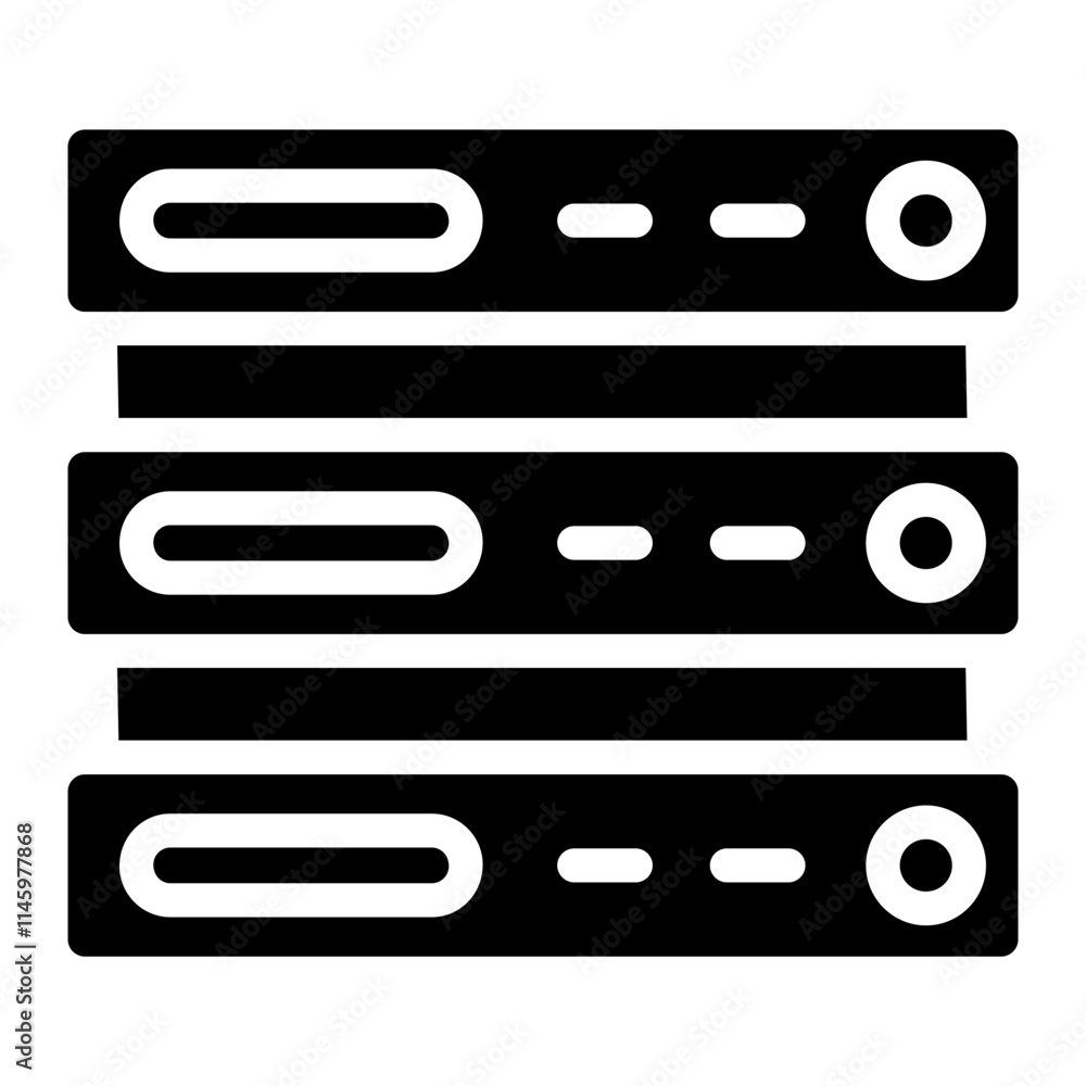 Data server Solid Icon Data server Solid Icon