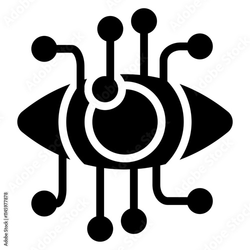 Cyber eye Solid Icon