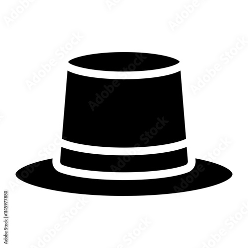 Cylinder hat Solid Icon