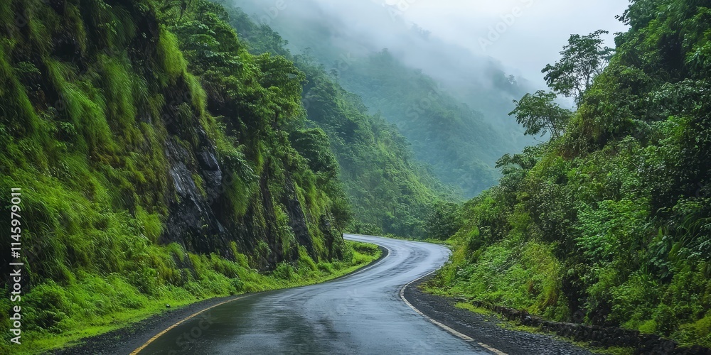 Scenic mountain road surrounded by lush greenery, showcasing the beauty of nature along the mountain road, perfect for those seeking adventure and tranquility on this captivating mountain road. Scenic mountain road surrounded by lush greenery, showcasing the beauty of nature along the mountain road, perfect for those seeking adventure and tranquility on this captivating mountain road.