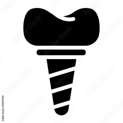 Dental implants Solid Icon