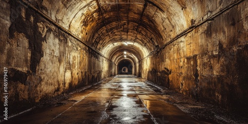 Historical tunnel from the WW2 era, known as an important part of the defense line, highlights the legacy of Stalin. This old tunnel serves as a reminder of wartime strategies and history.