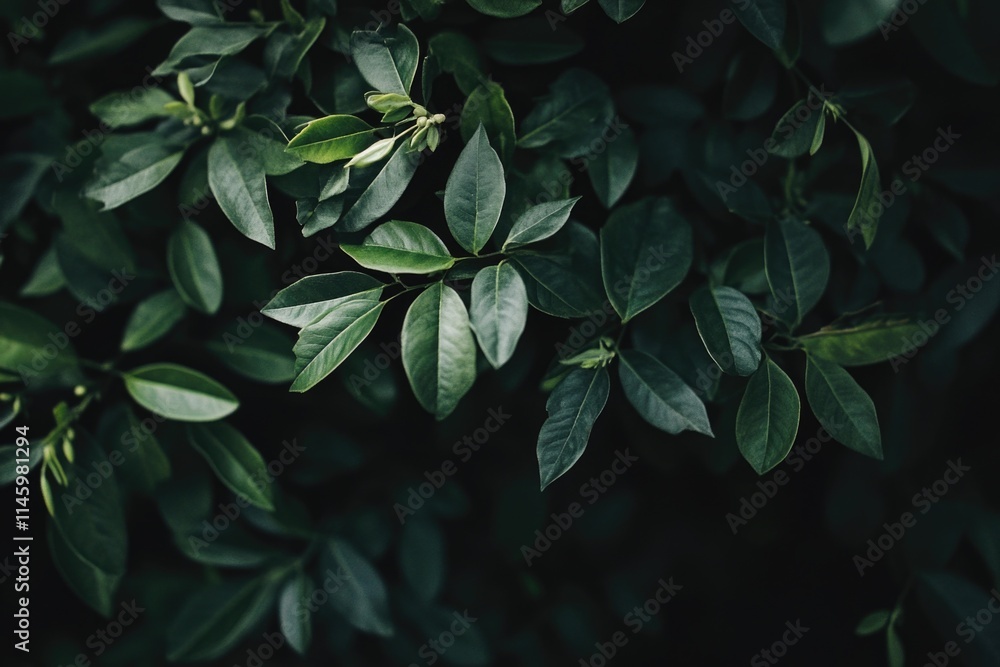 Fototapeta premium A close-up shot of a plant's green leaves