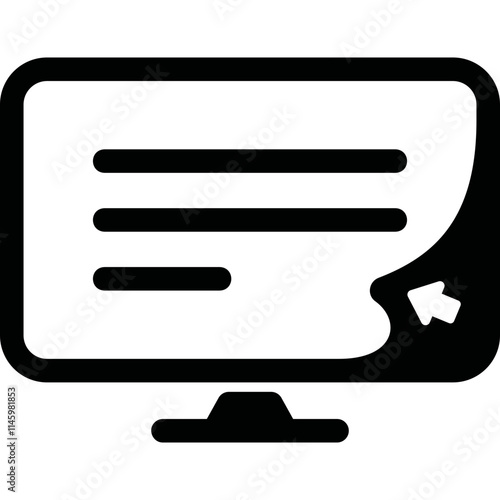 Simple vector icon monitor