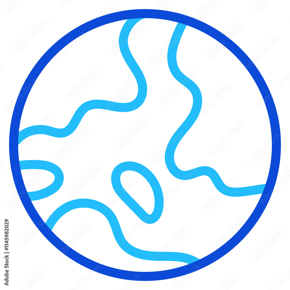 Obraz premium Earth Duoline Icon