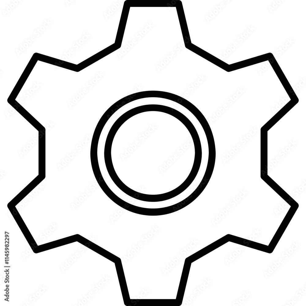 Simple vector icon settings button Simple vector icon settings button