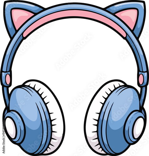 Stylish Music Headphones Vector Art
