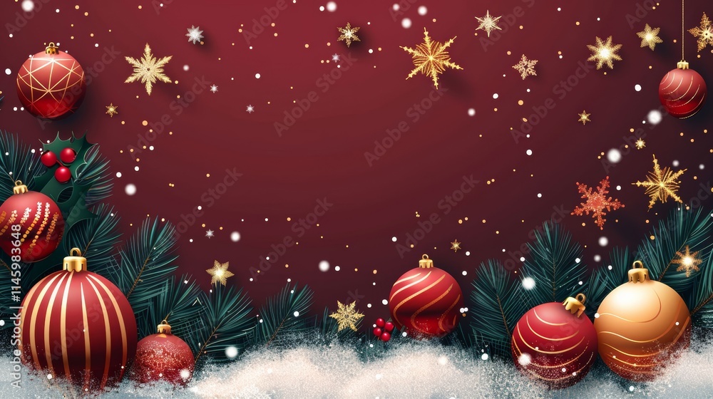 Naklejka premium Deck the Halls with Golden Glitter.