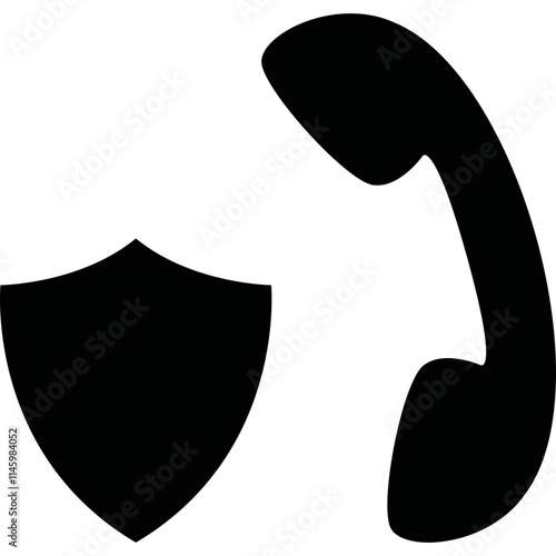 Simple vector icon handset